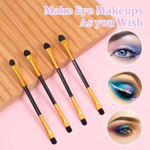 20Pcs Dual-Head Eyeshadow Brush Set with Sponge Applicators