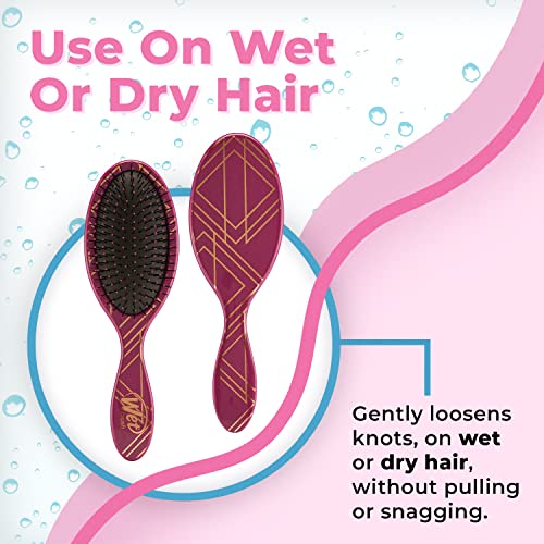 Wet Brush Original Detangler Brush - Free Spirit, Sangria - All Hair Types - Ultra-Soft IntelliFlex Bristles Glide Through Tangles with Ease - Pain-Free Comb for Men, Women, Boys and Girls