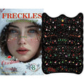 8 Pcs Christmas Temporary Freckles ? Shiny Freckles Face Tattoo, Waterproof & Sweatproof Christmas Party Supplies for Kids and Women, Christmas Theme Face Makeup, Party Christmas Face Decoration