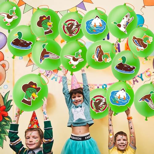Duck Party Favors Pack - 48 Tattoos & 24 Balloons