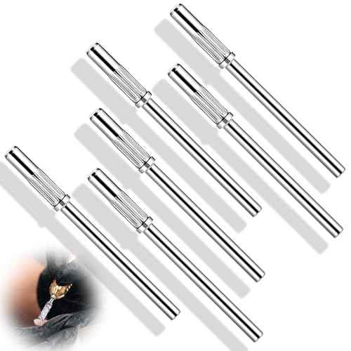 6 Pcs Mandrel Nail Drill Bits, 3.1 MM Mini 3/32 Shank, Mandrel Bits for Small Sanding Bands, Acrylic Nails Manicure Pedicure Tool