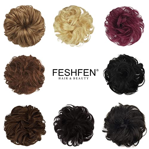 100% Human Hair Messy Bun Extension - Wavy Ponytail Updo Hairpiece