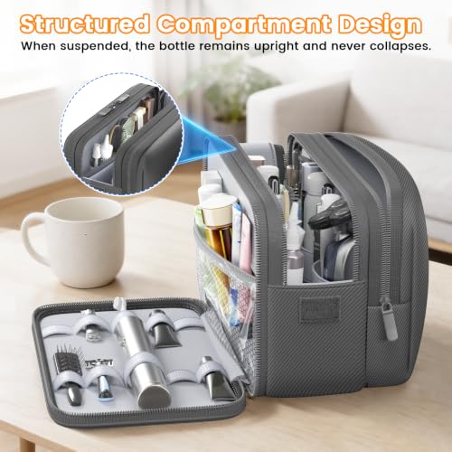 Travoya Hanging Toiletry Bag, Water-Resistant Dopp Kit Organizer
