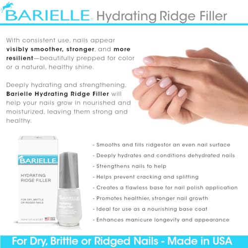 Barielle Hydrating Ridge Filler & Strengthening Base Coat, 0.5 oz