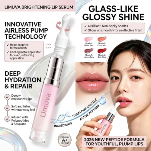 Brightening Lip Serum & Treatment Balm - Hydrating Pink Gloss