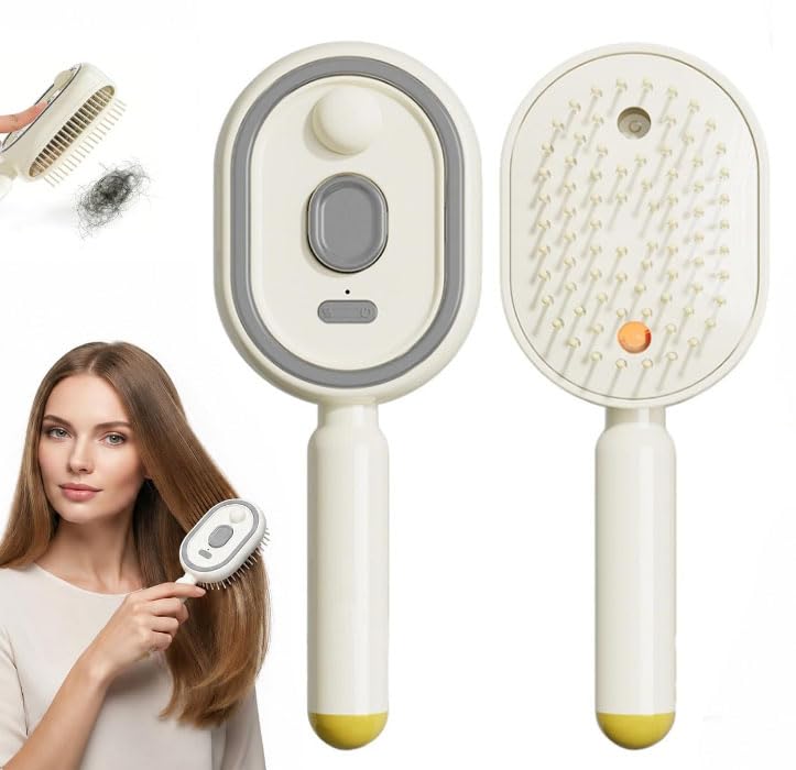 Electric Steam Brush for Hair - Deep Moisture & Frizz Control