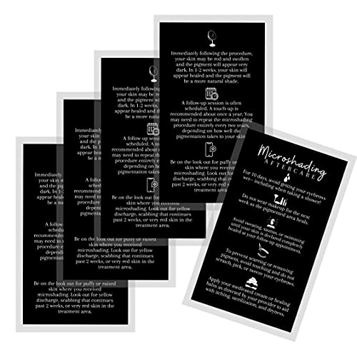 Microshading Aftercare Cards | 50 Pack Business Card Size