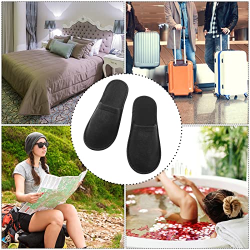 Geyoga 30 Pairs Disposable Spa Slippers for Guest Non Slip House Hotel Closed Toe Indoor Slipper for Men Women Home Wedding Travel, 2 Size