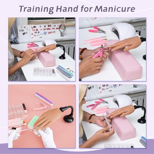 Practice Hand for Acrylic Nails,Realistic Silicone Professional Mannequin Hand,with Flexible Fingers for Acrylic Nails,Nail Art Training,Ideal Practice Tool for Manicure Beginners?