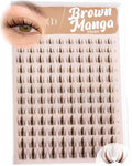 Brown Manga Lash Clusters C Curl 8-16MM Wispy Spiky