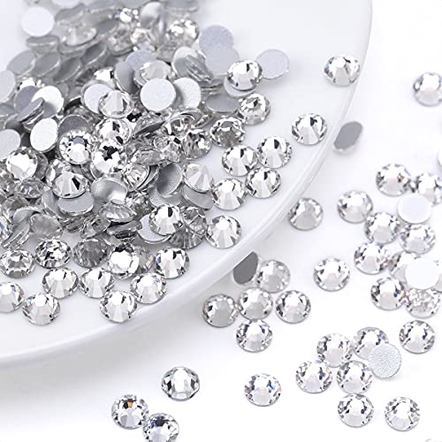 4320 Pieces Rhinestones for Christmas Decoration Flatback Glass Crystal Red Clear Green Rhinestone for X-mas Crafts DIY Nails Makeup Face Clothes Shoes(SS20,4.8-5.0MM)
