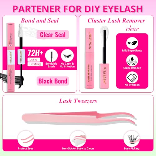RITALASH DIY Lash Extension Kit 800pc Clusters 8-16mm