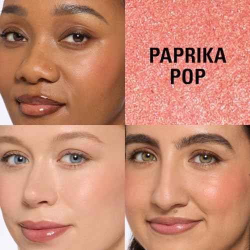 Revolution Beauty London, Bouncy Blur Blush, Powder Makeup Blush for Cheeks, Buildable Formula, Vegan & Cruelty-Free, Paprika Pop Soft Bronze, 0.19 oz