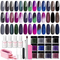 AZUREBEAUTY 20 Colors Dip Powder Nail Starter Kit with Liquids & Tools