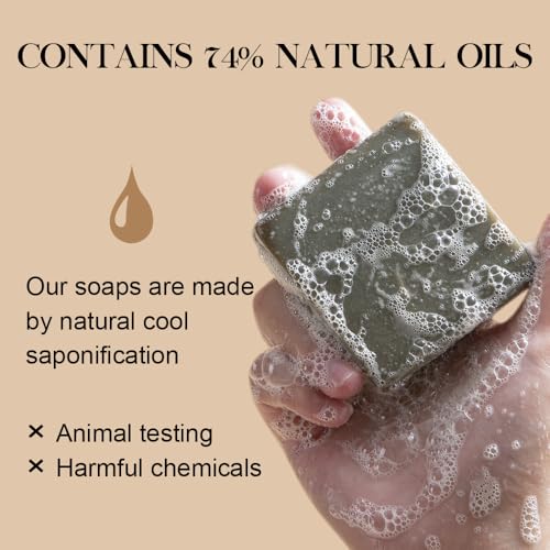 Natural Bar Soap for Body - 5oz x 3 Bars, Skin Cleansing Bar Soap Made from Natural Oils, Acne Relief & Skin Moisturizing - Australian Tea Tree, Summer Orange, Coconut Milk