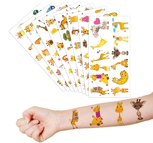 Giraffe Temporary Tattoos 96PCS Party Favors Sheets