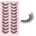 Cat Eye False Eyelashes - Wispy & Reusable (10 Pairs)