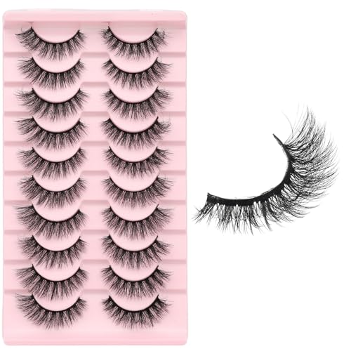 Cat Eye False Eyelashes - Wispy & Reusable (10 Pairs)