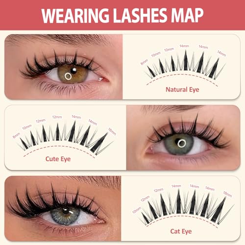 LAVONE Lash Clusters Kit 140pcs D Curl DIY Eyelash Extensions