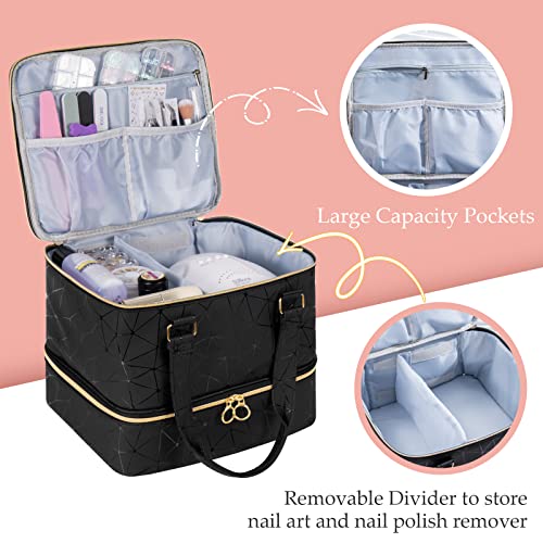 Uross Nail Polish Organizer Bag - Holds 42 Bottles