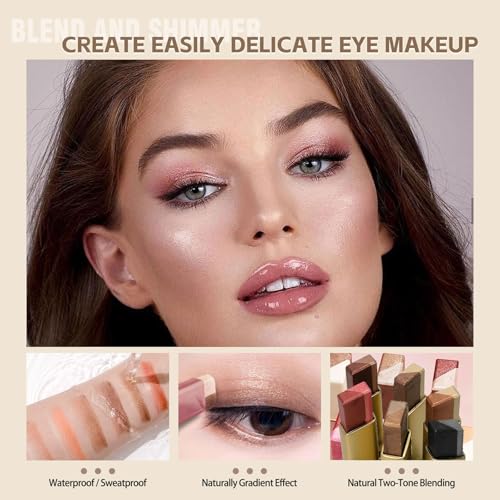 MooGlamor 6-Piece Glitter Eyeshadow Stick Set | Waterproof & Shimmer