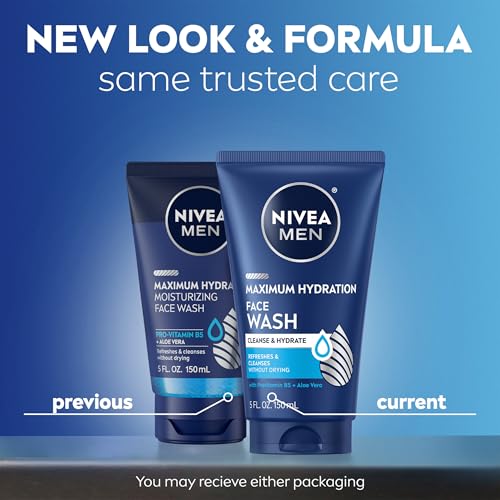NIVEA MEN Maximum Hydration Face Wash, 5 FL OZ