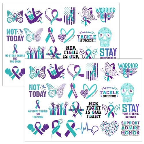 144 Piece Suicide Awareness Temporary Tattoos Bulk Pack