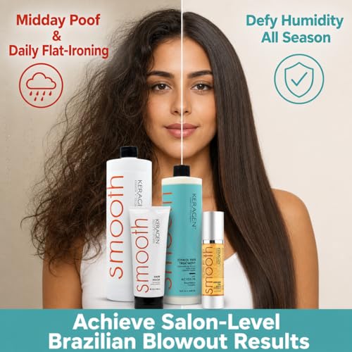 KERAGEN Formaldehyde-Free Hair Smoothing Treatment Kit - 16 Oz