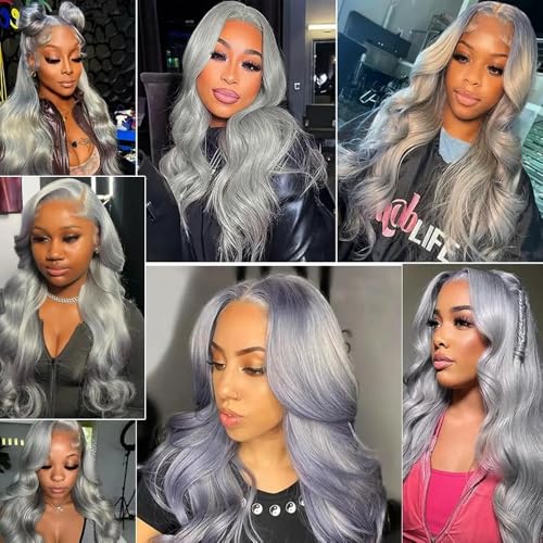Gray Body Wave Hair Extensions - Brazilian Virgin 18-22 Inch Bundles