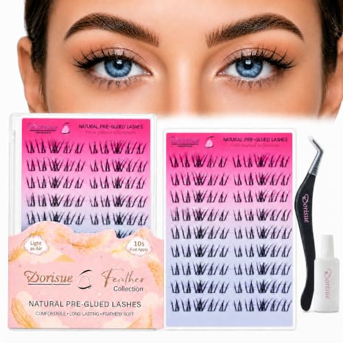 Pre-Glued Y-Shape Lash Clusters 9-16mm D Curl Self Adhesive