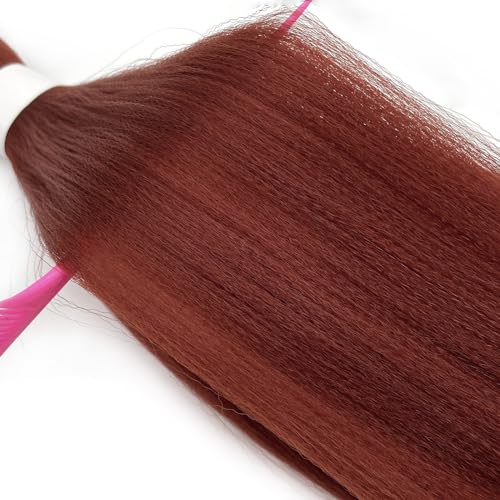 UPruyo 350 Ginger Braiding Hair Pre Stretched Prestretched Braiding Hair 26 inch Kids Kanekalon Knotless Brown Auburn Copper Braiding Hair Extensions