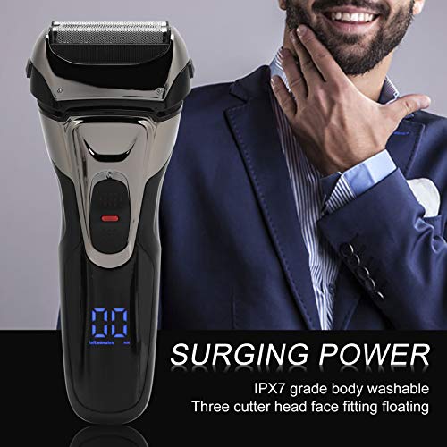 Cordless USB Charging Men Electric Shaver, Portable Beard Trimmer for Home Daily Use or Salon