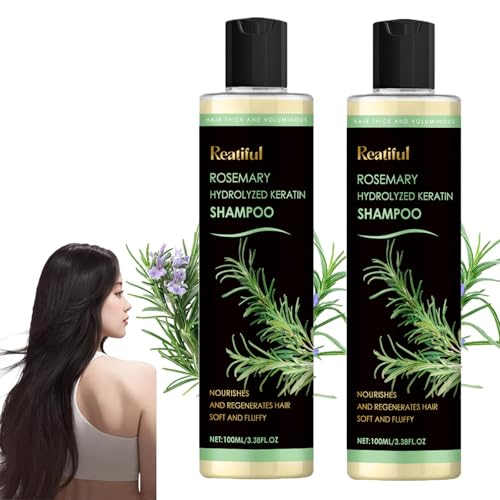 Organic Rosemary Hair Growth Shampoo with Keratin (2PC)