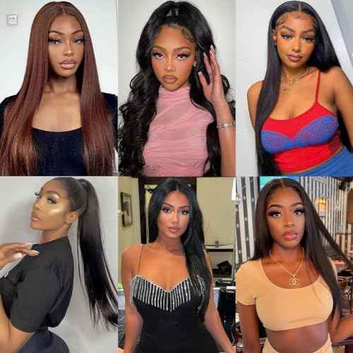 Human Hair Bundles 24 Inch Straight Bundles Human Hair 100% Unprocessed Brazilian Virgin Hair Bundles Natural Black Color Double Weft Straight Bundles For Women
