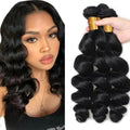 Loose Wave Human Hair Bundles - 16, 18, 20 Inch, 3 Pack