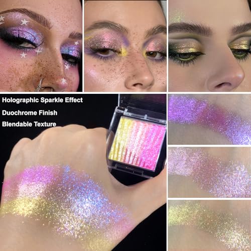 Afflano Multichrome Holographic Eyeshadow - Rainbow Shift