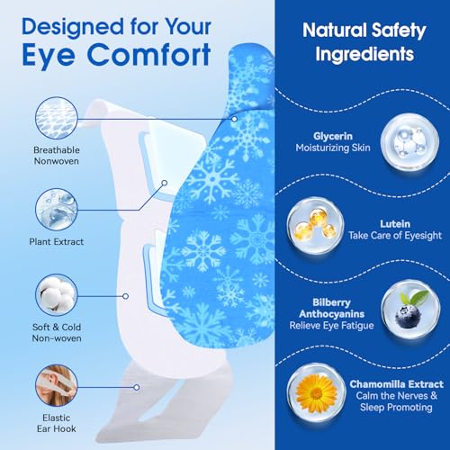 Cooling Hydrogel Eye Mask for Puffiness & Dark Circles - 8 Packs