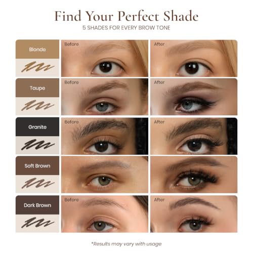 Allipse Dual-Ended Brow Pencil with Spoolie Brush, Granite