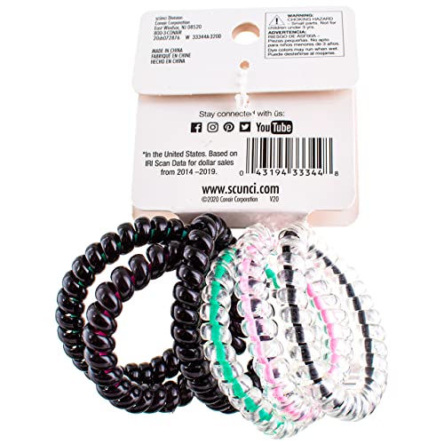 Scunci Spiral Ponytailers with NS Inner Core, 6CT (Pack of 4)4