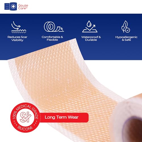 GauzeCare Silicone Scar Tape ? 1.6¡±x60¡± Roll ? Medical-Grade, Reusable, Professional Silicone Scar Tape for surgical scars, C-Section, Burns, Keloid, and Acne Scars