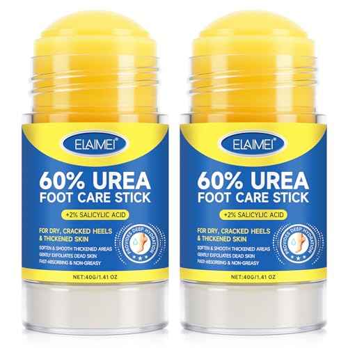 2 PCS Urea Cream 60% Urea Cream 60% Foot Care Stick Deeply Moisturising and Fast Absorbing Gentle Exfoliation For Dry, Cracked Heels & Thickened Skin