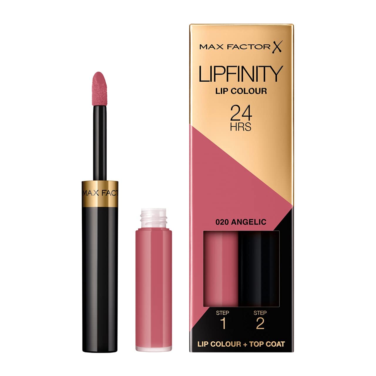 Max Factor Lipfinity Lipstick for Women, 020 Angelic, 0.14 Ounce