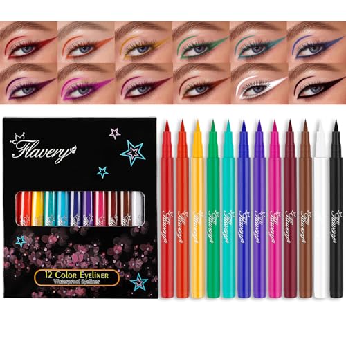 12 Colors Matte Liquid Eyeliner Set - Waterproof & Smudgeproof
