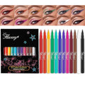 12 Colors Matte Liquid Eyeliner Set - Waterproof & Smudgeproof