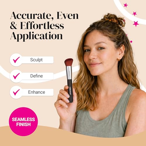Angled Blush & Bronzer Brush - Liquid, Cream & Powder