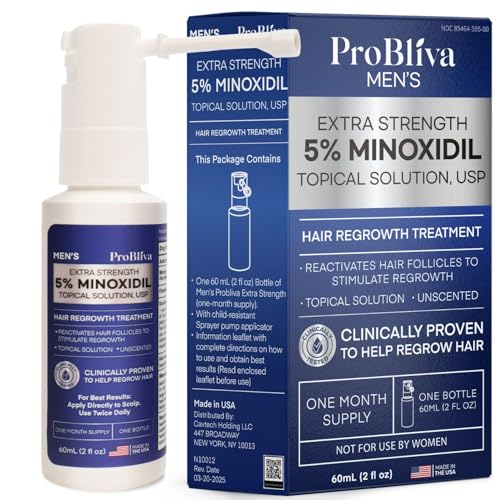 ProBliva 5% Minoxidil Hair Growth Spray for Men - 2 FL OZ