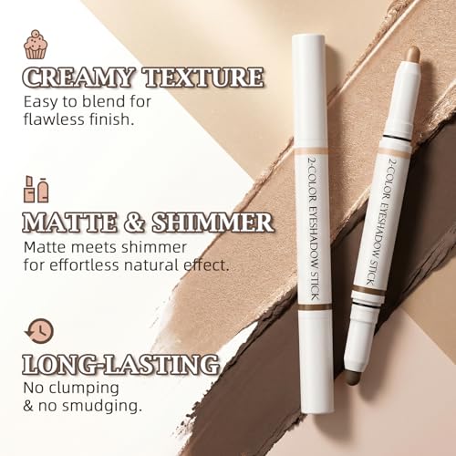 2-in-1 Cream Eyeshadow Stick - Shimmer & Matte