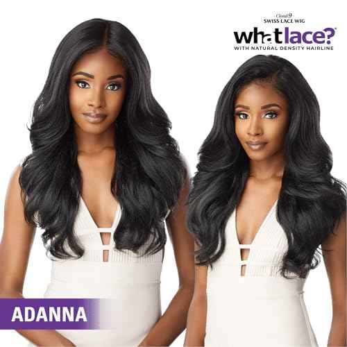 Sensationnel What Lace 13X6 Wigs - Adanna Lacefrontal Hand Tied Glueless Synthetic With Natural Density Preplucked Hairline (1B OFFBLACK)