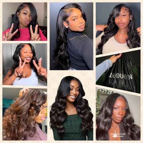 Wequeen 16A Body Wave Human Hair Bundles 22 Inch 100% Unprocessed Brazilian Virgin Hair Quick Weave Bundles Human Hair Extensions Real Human Hair, Natural Black