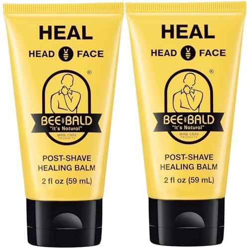 Bee Bald HEAL Aftershave for Men Healing Balm, Immediately Calms & Soothes Damaged Skin, Treats Bumps, Redness, Razor Burn & Other Shaving Post Shave Irritations, 2 Fl Oz (Pack of 2)